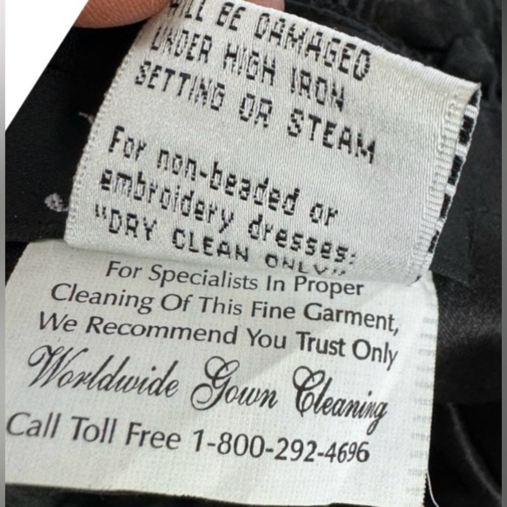 Jovani Junior Prom Dress Vintage Black Rosette One Shoulder Short Retro 90s Sz 8 - Picture 14 of 16